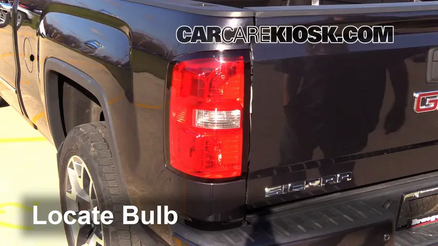 2015 GMC Sierra 1500 SLE 5.3L V8 FlexFuel Extended Cab Pickup Lights Turn Signal - Rear (replace bulb)